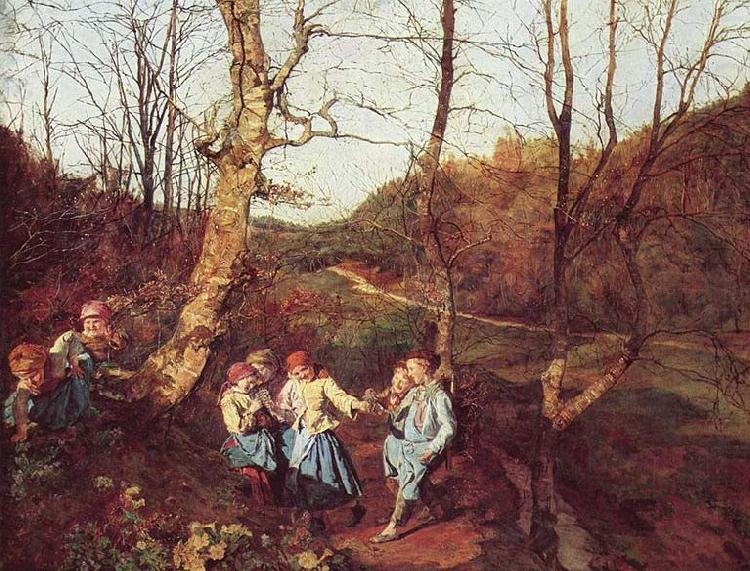 Ferdinand Georg Waldmuller Vorfruhling im Wienerwald china oil painting image